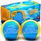 Activ Life Ultimate 2 Pack 3" Larger Water Skip Balls, Fun Swimming Pool & Beach Bouncing Toys for Kids, Teens, and Family, Great for Easter Gifts & Birthdays, Yellow/Cyan